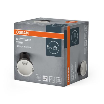 Osram - LED-Einbaustrahler SPOT TWIST LED/5W/230V 4000K Ø 7 cm weiß