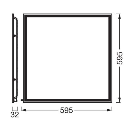 Osram - LED-Einlegepanel ESSENTIAL LED/40W/230V 3000/4000/6500K 60x60 cm UGR19