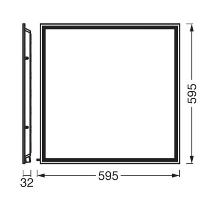 Osram - LED Einlegepanel ESSENTIAL LED/50W/230V 3000/4000/6500K 60x60 cm