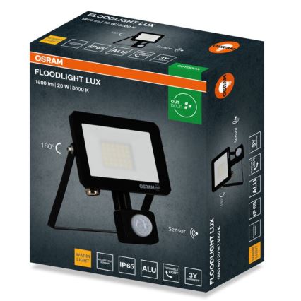 Osram - LED-Flutlichtstrahler mit Sensor FLOODLIGHT LED/20W/230V 3000K IP65