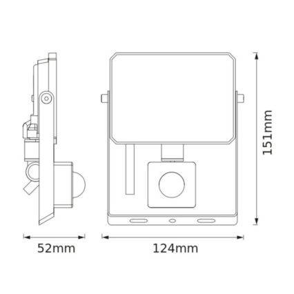 Osram - LED-Flutlichtstrahler mit Sensor FLOODLIGHT LED/20W/230V 3000K IP65