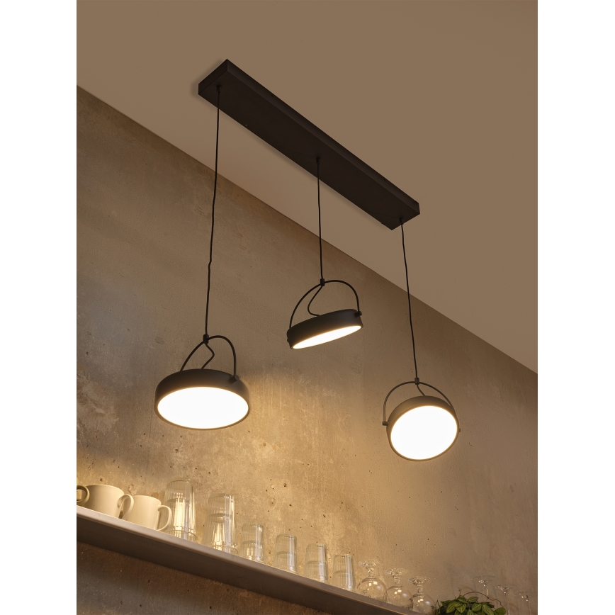 Osram - LED-Hängeleuchte mit Seilaufhängung DECOR PUCK 3xLED/12W/230V CRI 90 schwarz