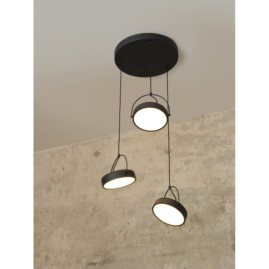 Osram - LED-Hängeleuchte mit Seilaufhängung DECOR PUCK 3xLED/12W/230V CRI 90 schwarz