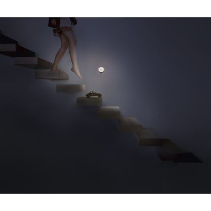 Osram - LED-Nachtlicht mit Bewegungs- und Dämmerungssensor LUNETTA LED/0,31W/230V weiß