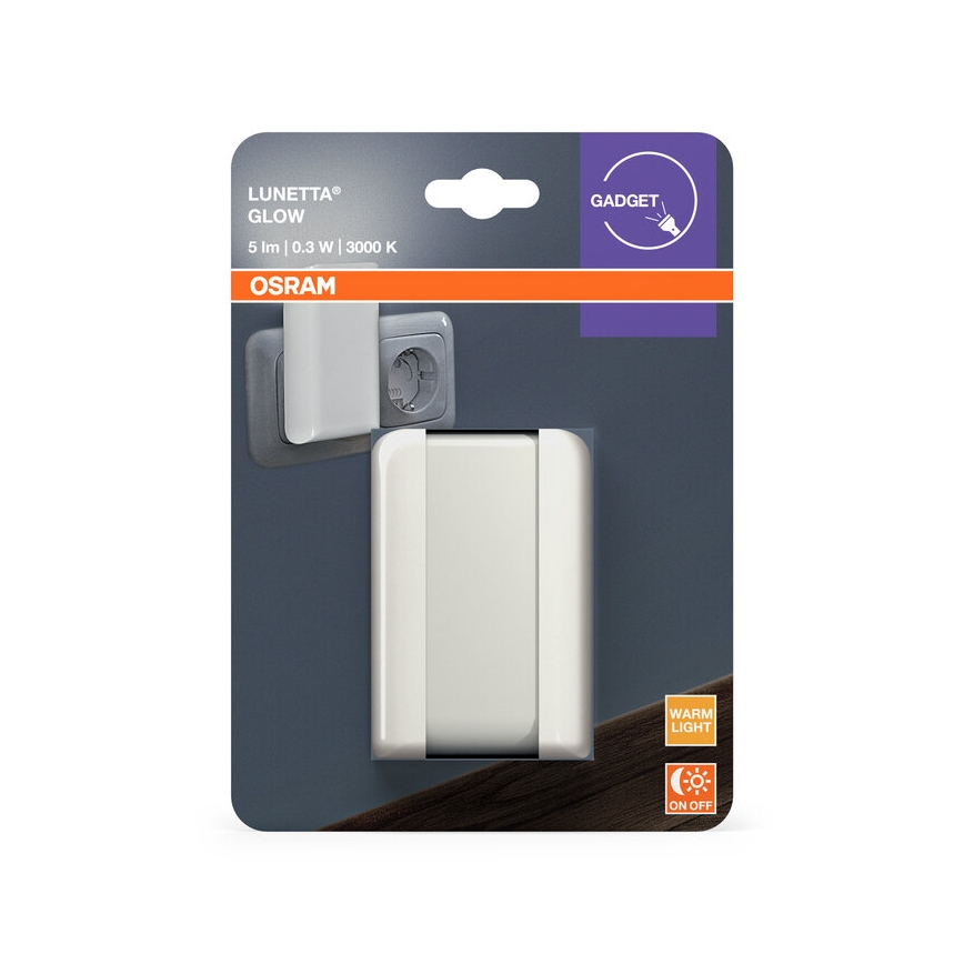 Osram - LED-Nachtlicht mit Dämmerungssensor LUNETTA LED/0,3W/230V