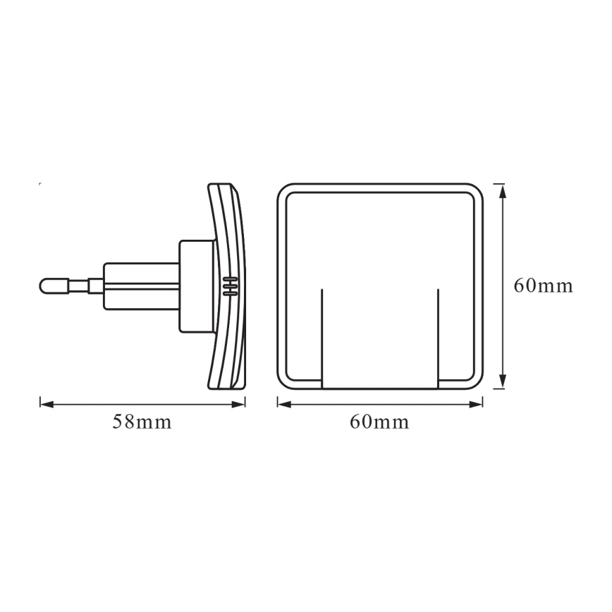 Osram - LED Nachtlicht mit Sensor LUNETTA LED/0,3W/230V weiß