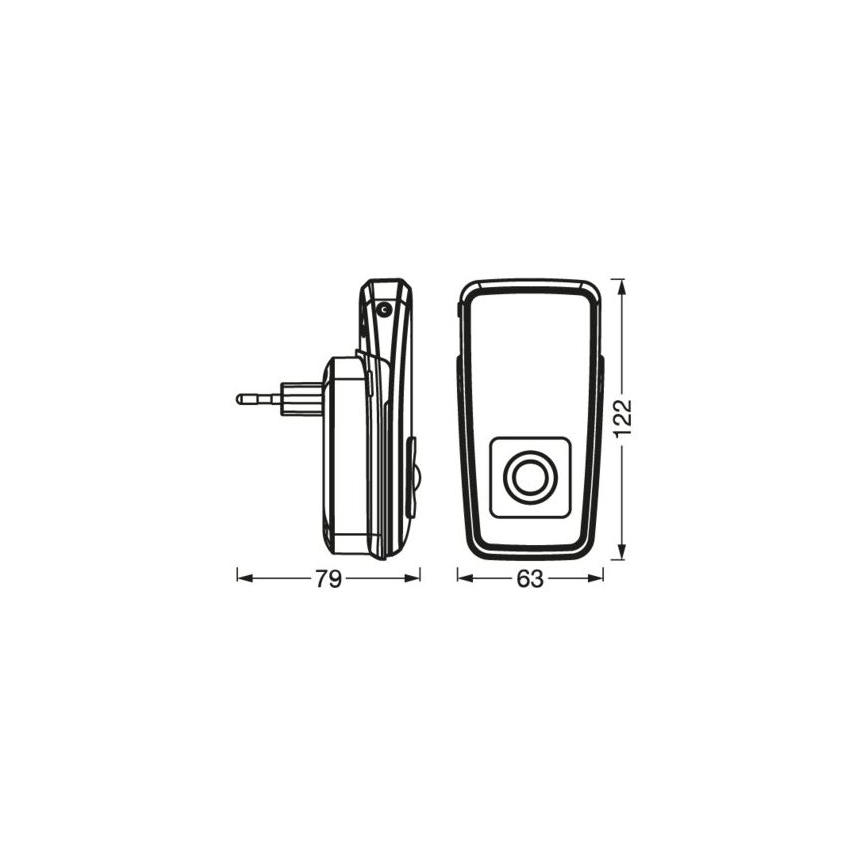 Osram - LED-Orientierungsleuchte für Steckdose mit Sensor LUNETTA LED/2W/230V