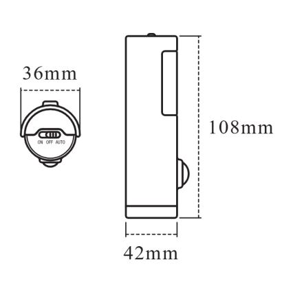 Osram - LED-Orientierungsleuchte mit Bewegungs- und Dämmerungssensor NIGHTLUX LED/0,35W/3xAAA IP54 weiß