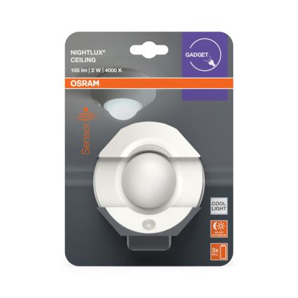 Osram - LED-Orientierungsleuchte mit Sensor NIGHTLUX LED/2W/3xAA weiß