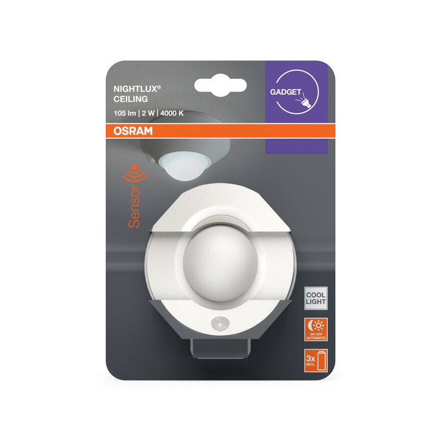 Osram - LED-Orientierungsleuchte mit Sensor NIGHTLUX LED/2W/3xAA weiß