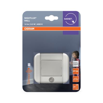 Osram - LED-Orientierungslicht mit Sensor NIGHTLUX LED/0,3W/3xAAA IP54