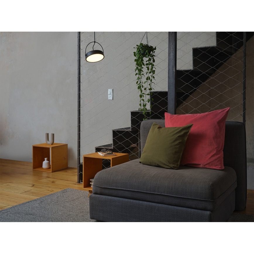 Osram - LED-Pendelleuchte an Kabel DECOR PUCK LED/12W/230V CRI 90 schwarz