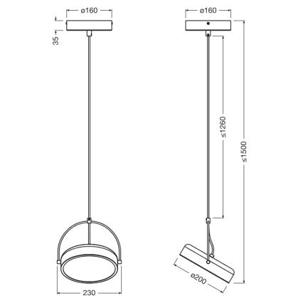 Osram - LED-Pendelleuchte an Kabel DECOR PUCK LED/12W/230V CRI 90 schwarz