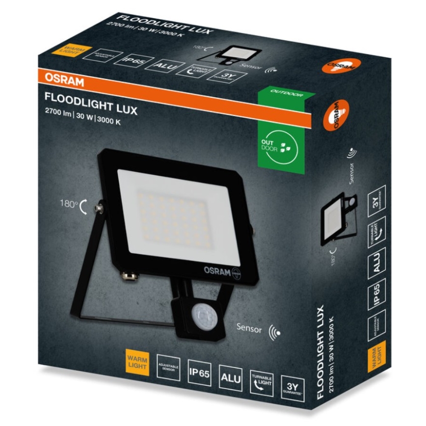 Osram - LED-Reflektor mit Sensor FLOODLIGHT LED/30W/230V 3000K IP65