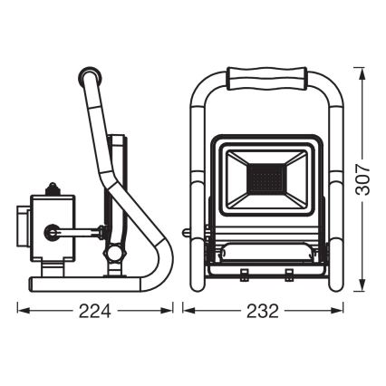 Osram - LED-Reflektor mit Stativ R-STAND LED/30W/230V 4000K P44 orange