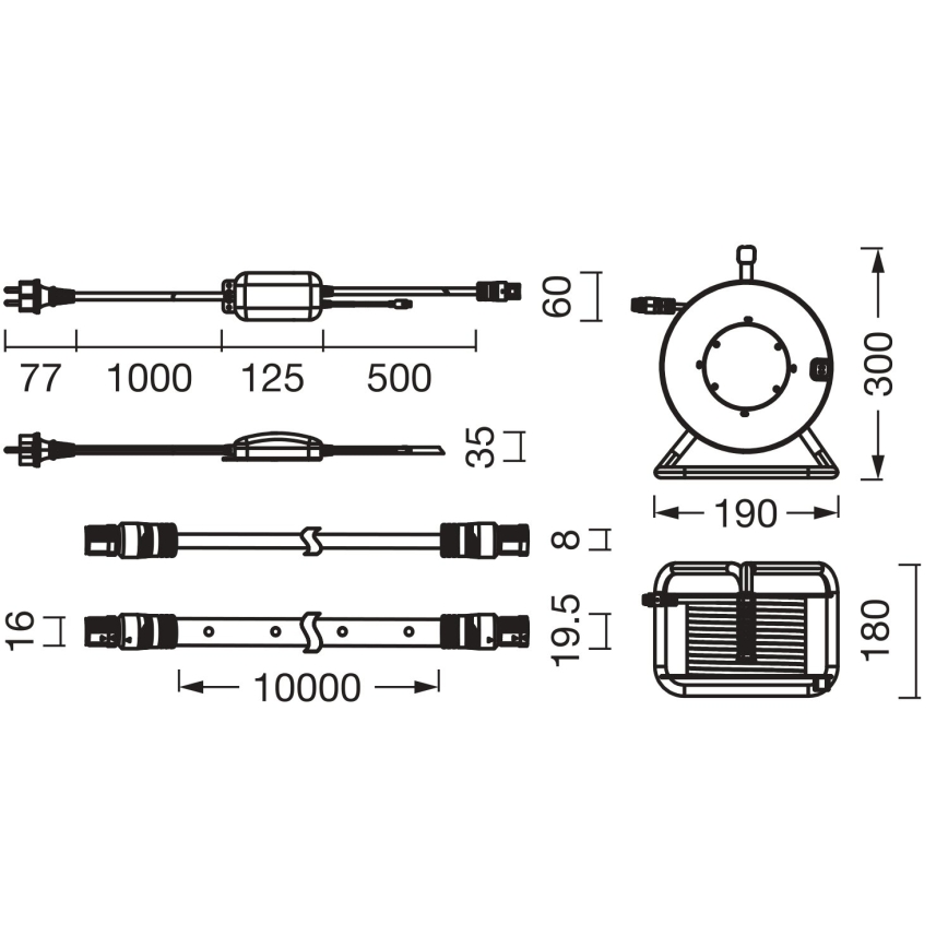 Osram - dimmbarer RGB-LED-Außenstreifen FLEX 10m LED/70W/230V IP65 + Fernbedienung
