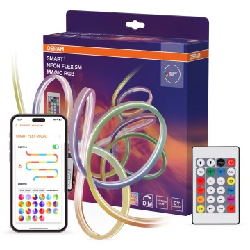 Osram - LED RGB dimmbarer Außen-LED-Streifen SMART+ MAGIC 5m LED/24W/230V IP44 Wi-Fi+ Fernbedienung