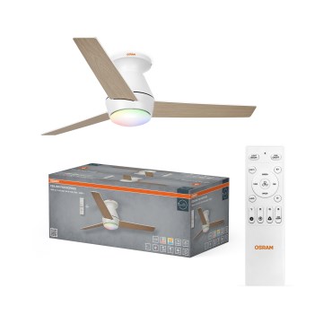 Osram - LED RGB dimmbarer Deckenventilator NORDES LED/18W/230V 3000-6500K + Fernbedienung