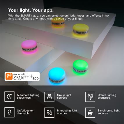 Osram - dimmbarer RGB-LED-Lautsprecher SMART+ MACARON LED/1,75W/3,7V 450 mAh grün