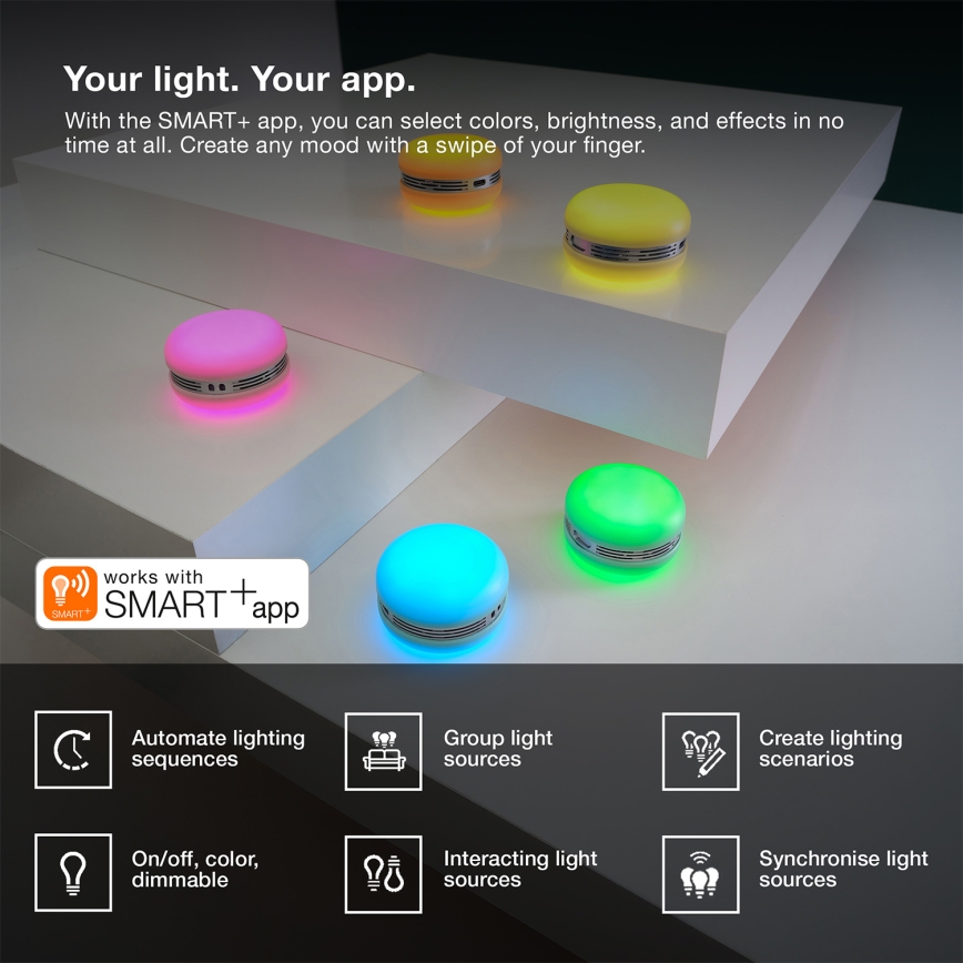 Osram - LED RGB dimmbarer Lautsprecher SMART+ MACARON LED/1,75W/3,7V 450 mAh rosa