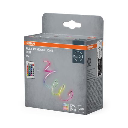 Osram - LED RGB dimmbarer Streifen FLEX TV MOOD 1,5m LED/4W/5V + Fernbedienung