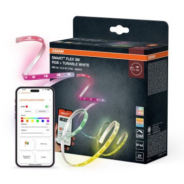 Osram - LED RGB+TW dimmbarer Außen-LED-Streifen SMART+ FLEX 3m LED/12,5W/230V 2700-6500K IP44 Wi-Fi