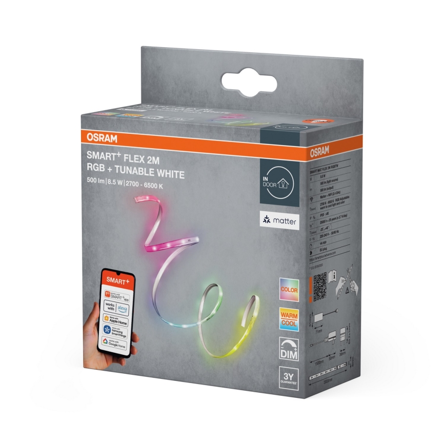 Osram - LED RGB+TW dimmbarer LED-Streifen SMART+ FLEX 2m LED/8,5W/230V 2700-6500K Wi-Fi