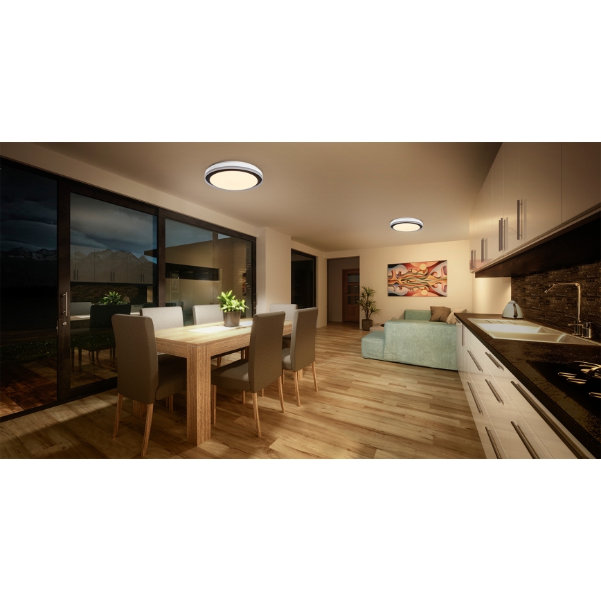 Osram - LED RGBW dimmbare Deckenleuchte SMART+ MAGIC LED/38W/230V Ø 49 cm schwarz 2700-6500K Wi-Fi