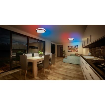 Osram - LED RGBW dimmbare Deckenleuchte SMART+ MAGIC LED/38W/230V Ø 49 cm schwarz 2700-6500K Wi-Fi