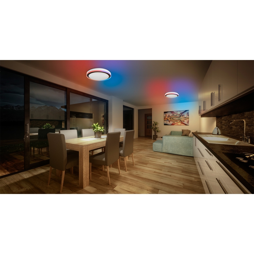 Osram - LED RGBW dimmbare Deckenleuchte SMART+ MAGIC LED/38W/230V Ø 49 cm schwarz 2700-6500K Wi-Fi