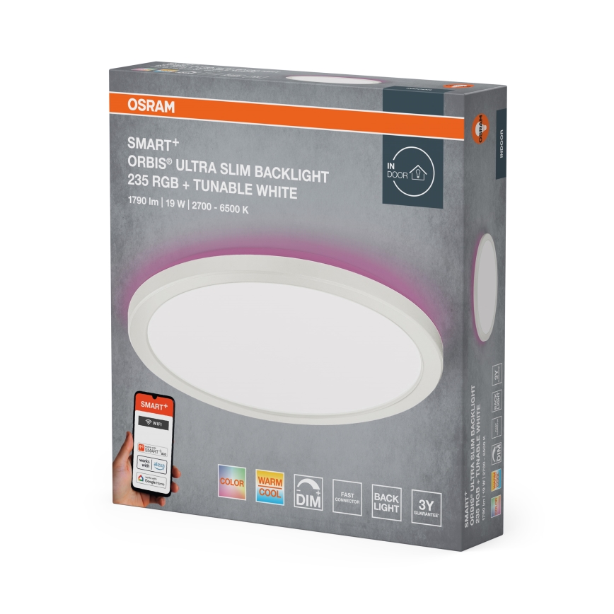 Osram - LED RGBW dimmbare Deckenleuchte SMART+ ORBIS LED/19W/230V Ø 23,5 cm 2700-6500K Wi-Fi
