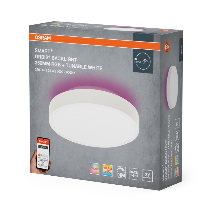 Osram - LED RGBW dimmbare Deckenleuchte SMART+ ORBIS LED/28W/230V Ø 35 cm 2700-6500K Wi-Fi