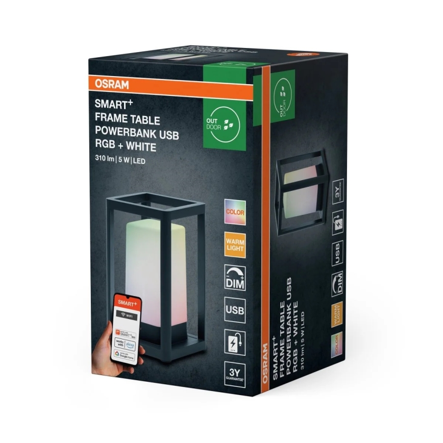 Osram - SMART+ LED RGBW dimmbare Tischleuchte LED/5W/5V 3000K IP44 Wi-Fi