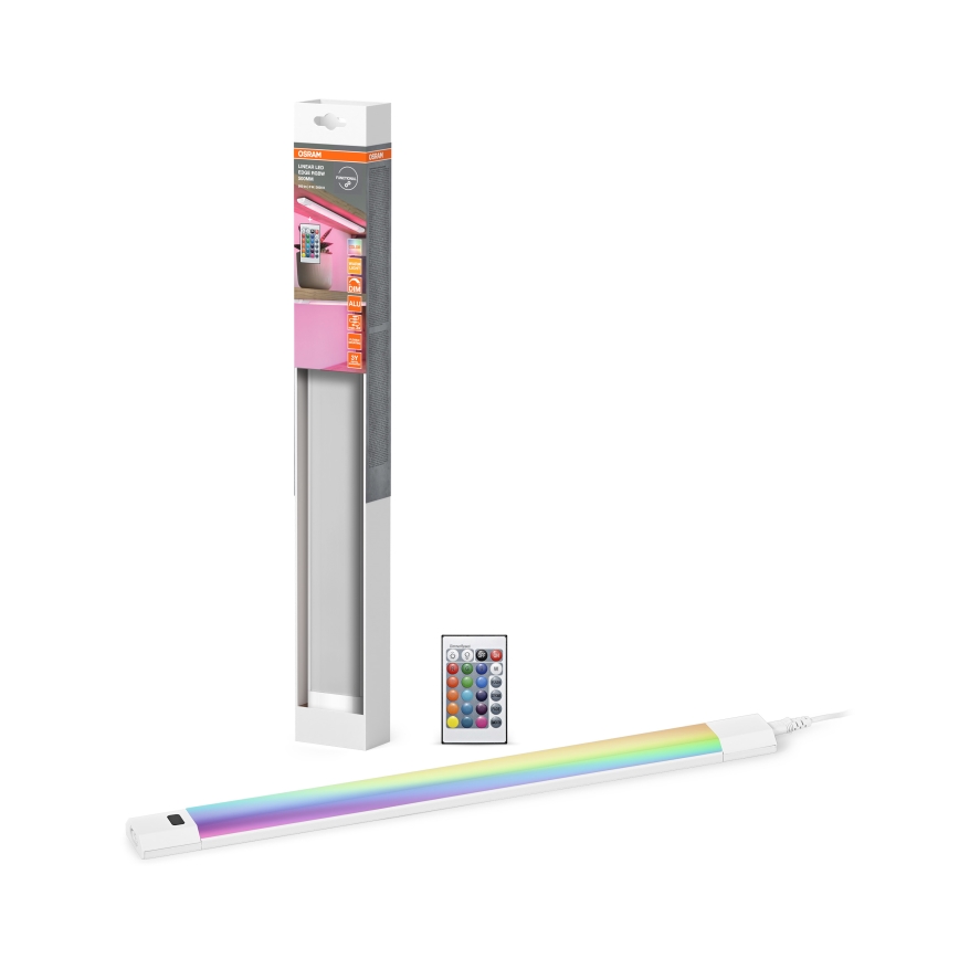 Osram - LED RGBW, dimmbare Unterbauleuchte mit Bewegungsmelder LINEAR EDGE LED/8W/230V 50 cm weiß + Fernbedienung