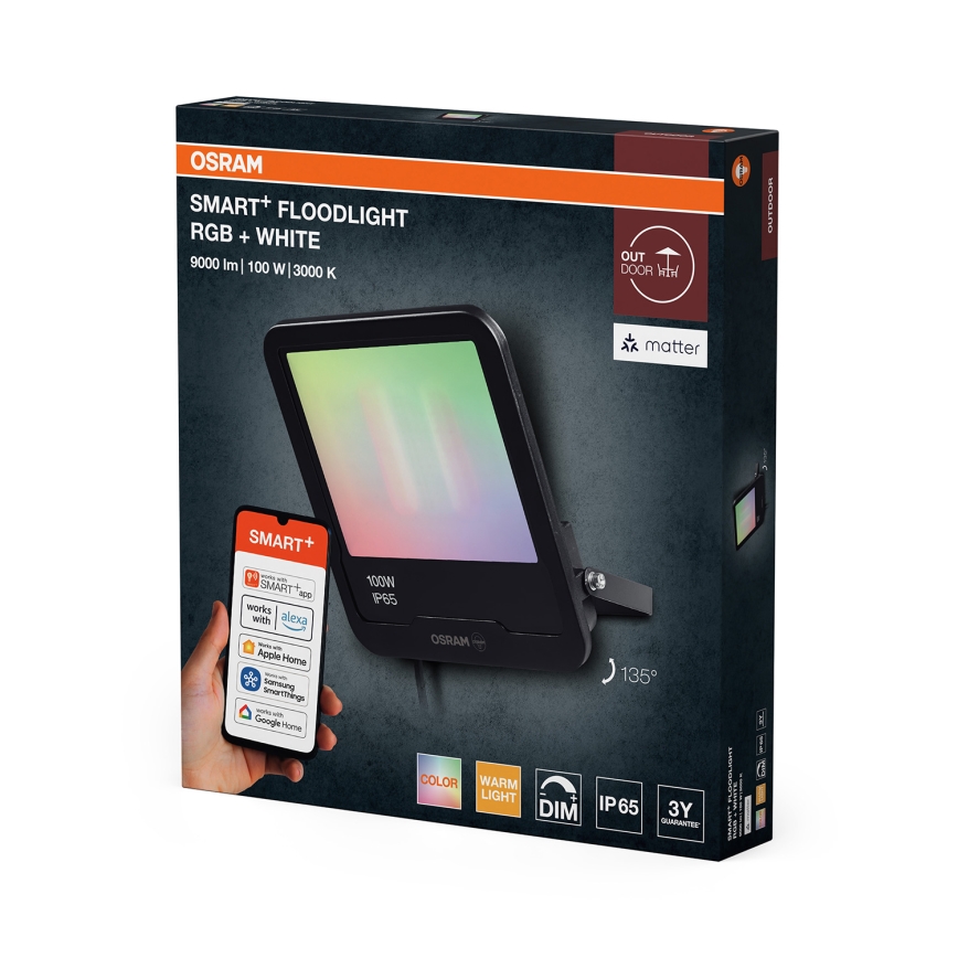 Osram - LED RGBW dimmbarer Flutlichtstrahler SMART+ FLOODLIGHT LED/100W/230V IP65 Wi-Fi