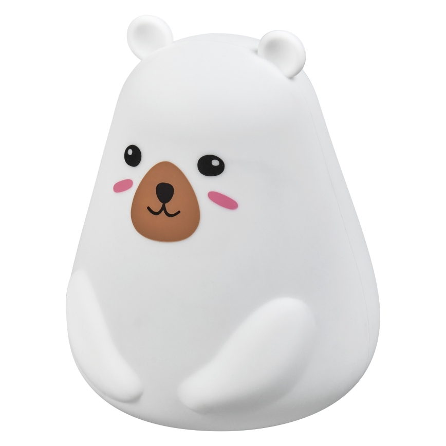 Osram - LED RGBW dimmbare Touch-Kinderlampe NIGHTLUX BEAR LED/0,7W/3,7V 1200 mAh weiß
