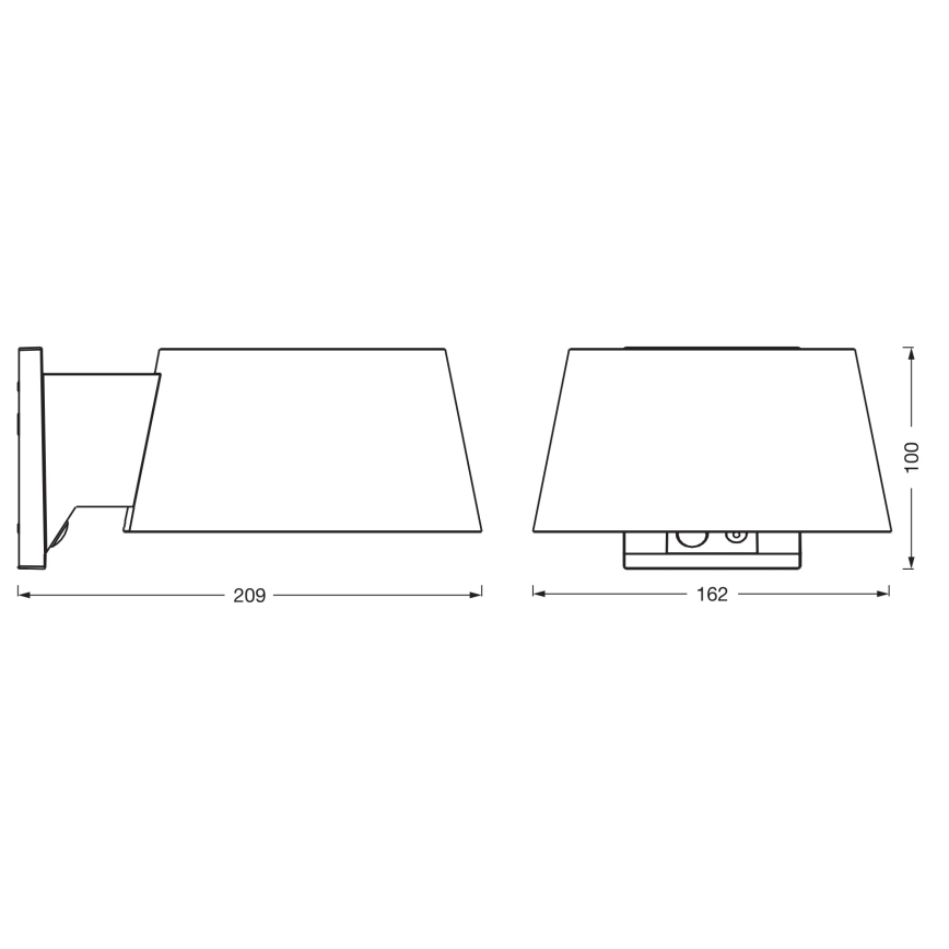 Osram - LED-Solar-Wandleuchte mit Sensor ENDURA STYLE LED/10,1W/4,2V 2000 mAh IP54 Anthrazit
