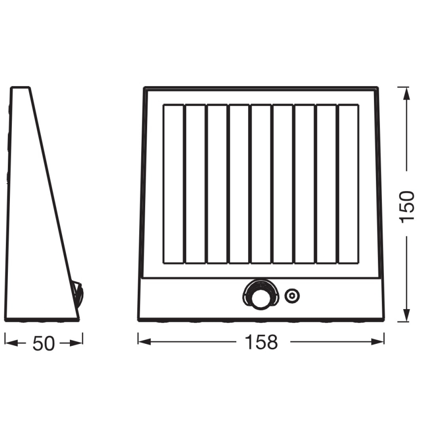 Osram - LED-Solar-Wandleuchte mit Sensor ENDURA STYLE LED/10,2W/4,2V 2000 mAh IP54 anthrazit