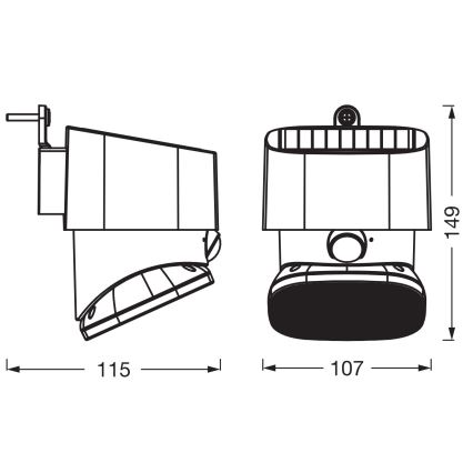 Osram - LED-Solar-Wandleuchte mit Sensor ENDURA STYLE LED/10,3W/4,2V 2000 mAh IP54 Anthrazit