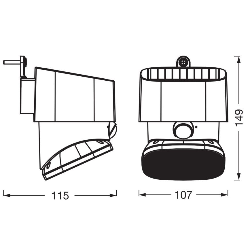 Osram - LED-Solar-Wandleuchte mit Sensor ENDURA STYLE LED/10,3W/4,2V 2000 mAh IP54 Anthrazit