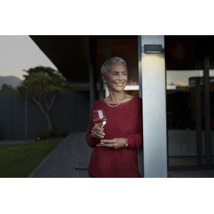 Osram - Dimmbare Solar-LED-Wandleuchte mit Sensor ENDURA STYLE LED/10,7W/4,2V 2000 mAh IP65 Anthrazit