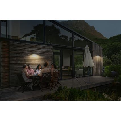 Osram - LED-Solar-Wandleuchte mit Sensor ENDURA STYLE LED/12,4W/4,2V 2000 mAh IP54 Anthrazit