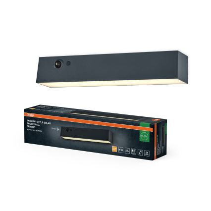 Osram - LED-Solar-Wandleuchte mit Sensor ENDURA STYLE LED/12,4W/4,2V 2000 mAh IP54 Anthrazit