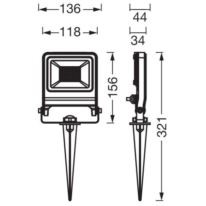 Osram - LED-Strahler ENDURA LED/20W/230V 3000K IP65 anthrazit