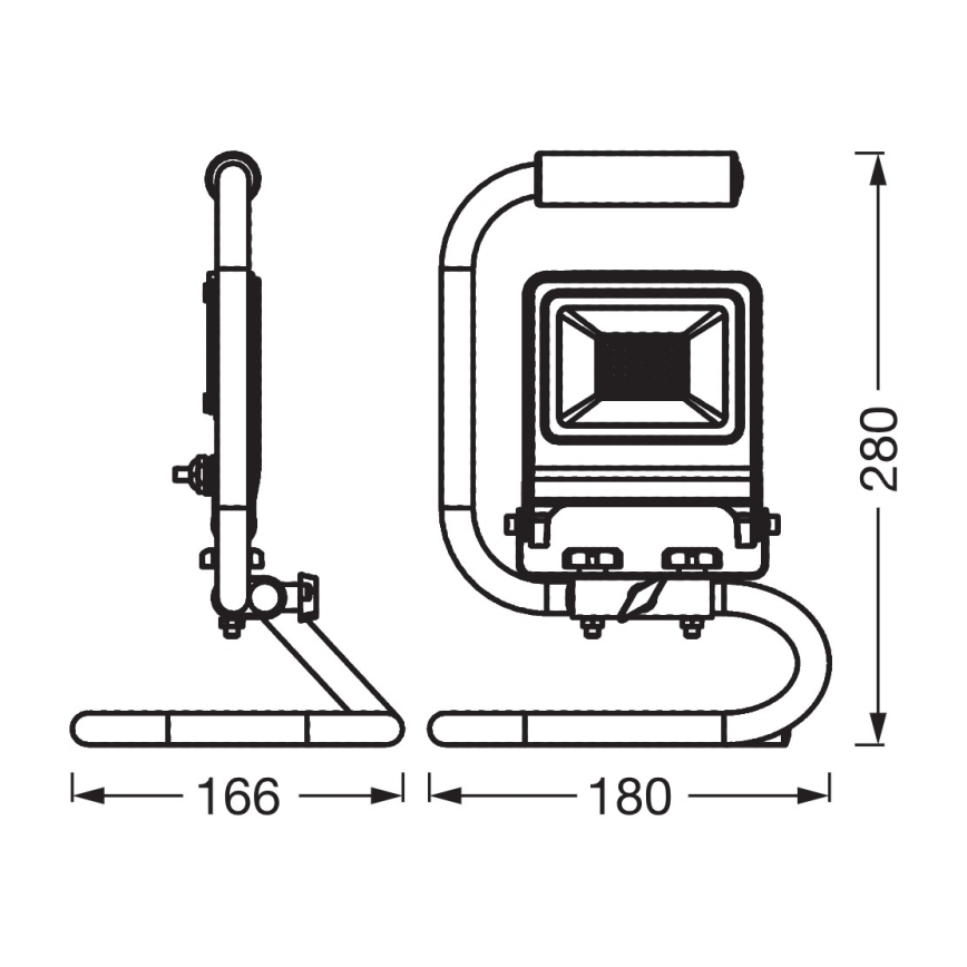 Osram - LED-Strahler mit Halter S-STAND LED/20W/230V 4000K IP65 anthrazit