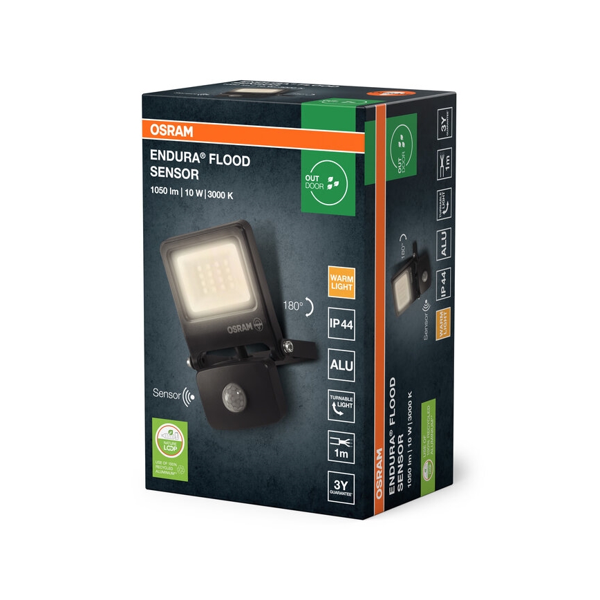 Osram - LED-Strahler mit Sensor ENDURA LED/10W/230V 3000K IP44