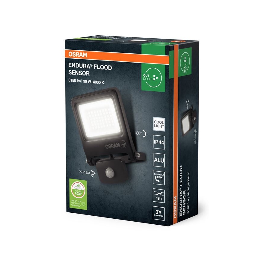 Osram - LED-Strahler mit Sensor ENDURA LED/30W/230V IP44