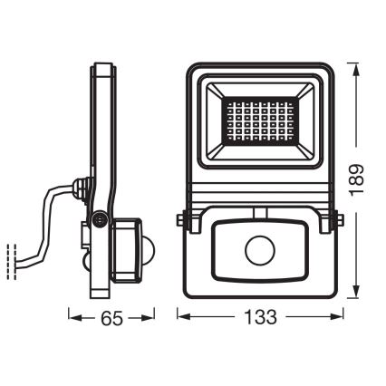 Osram - LED-Strahler mit Sensor ENDURA LED/30W/230V IP44