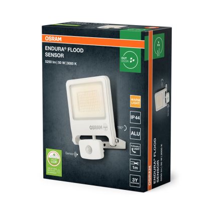 Osram - LED-Strahler mit Sensor ENDURA LED/50W/230V 3000K IP44