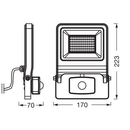 Osram - LED-Strahler mit Sensor ENDURA LED/50W/230V 4000K IP44